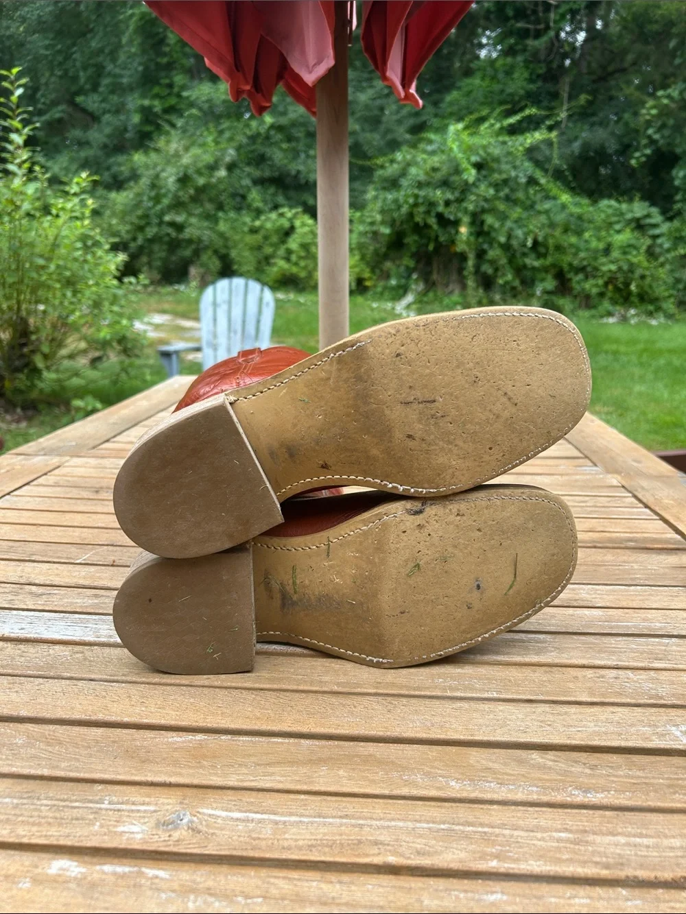 Dingo Vintage Men's Campus Leather Boots - Chestnut Brown